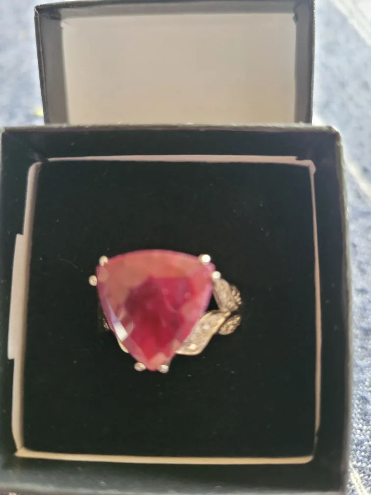 925 silver,Red Gemstone Ring image indicator(2)