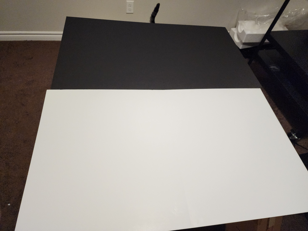Black and White folded cardstock backdrops