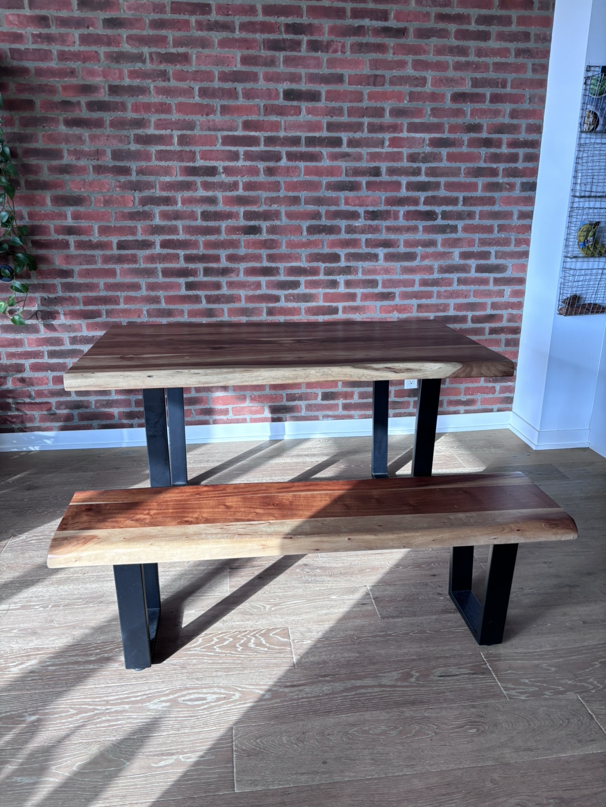 Live Edge Dining Table with Bench