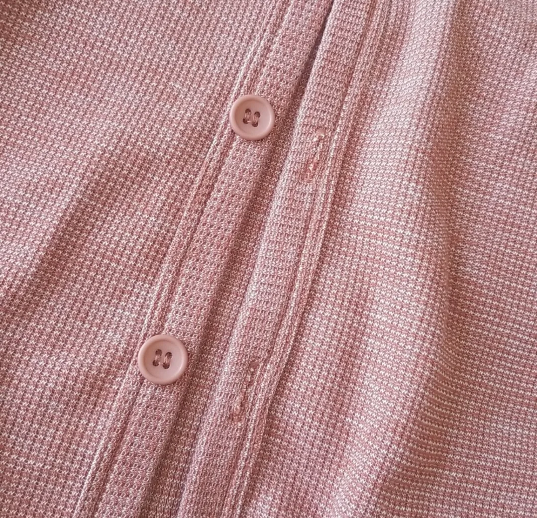 Pink Textured V neck Cardigan image indicator(6)