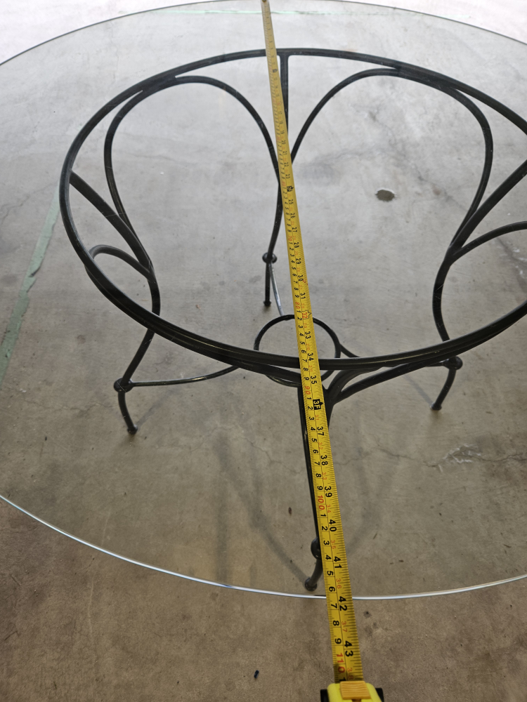 Glass and Metal Round Table - photo 3