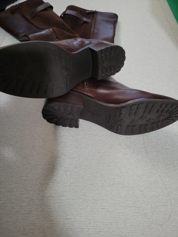 Cole Haan Brown Leather Knee High Boots image indicator(7)