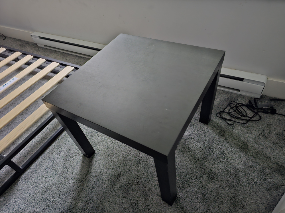 Black end table