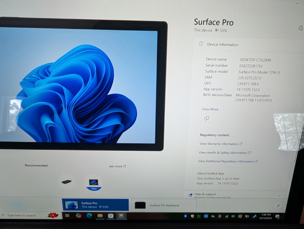 Microsoft Surface Pro 1796 - photo 2