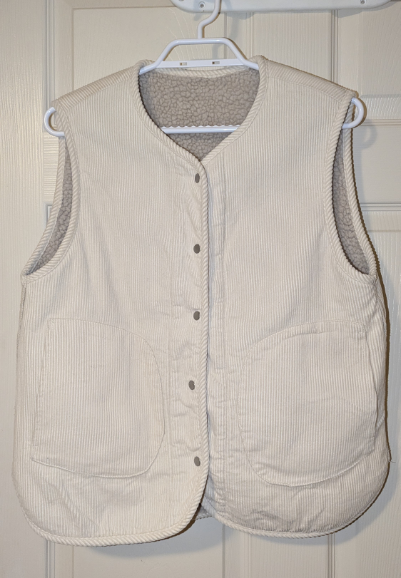 Reversible Corduroy and Fleece Vest