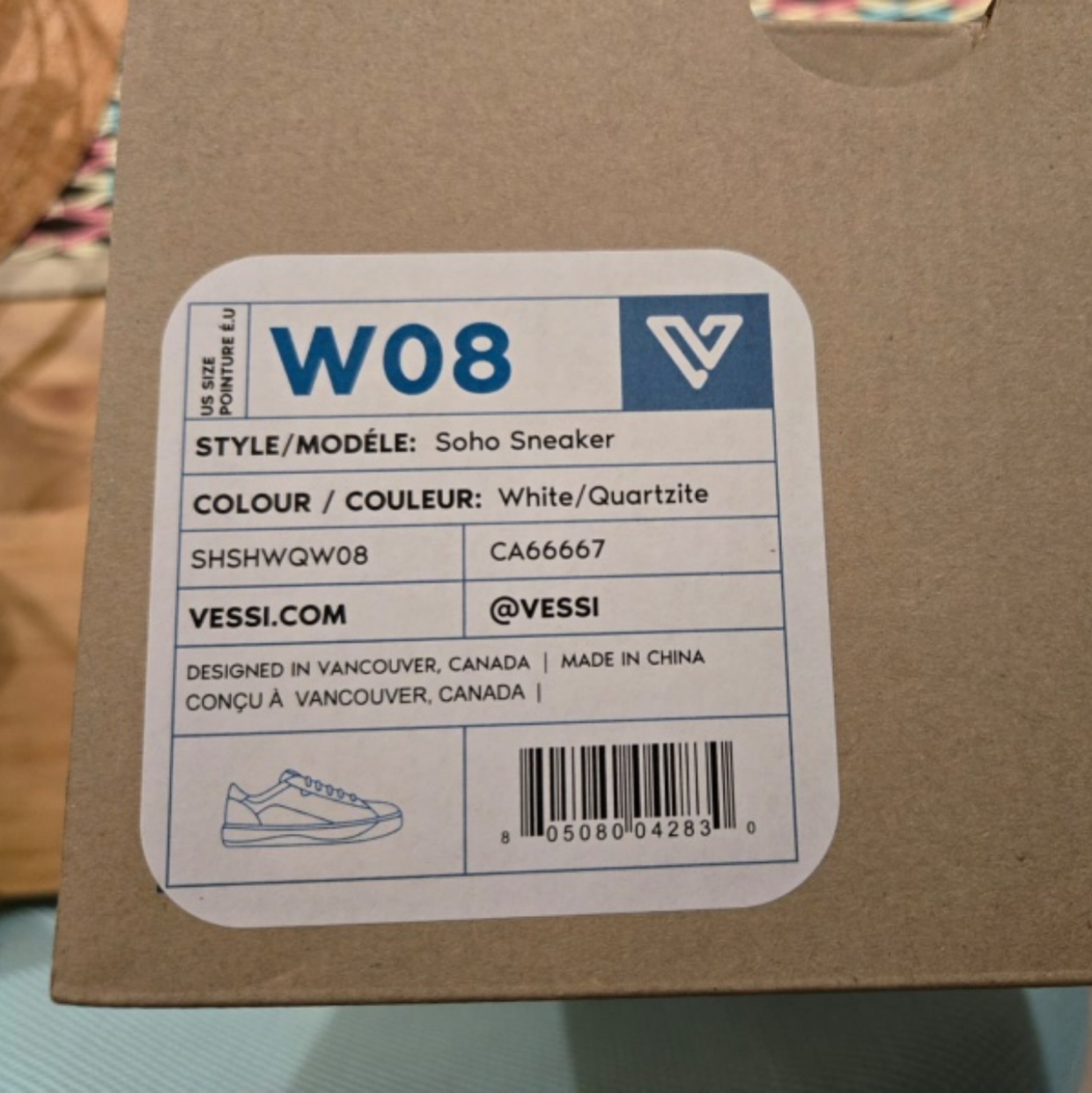 Vessi Soho Sneaker White/Quartzite Size W08 - photo 5