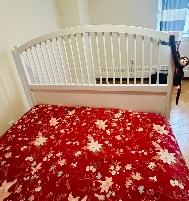 IKEA Queen Size Bed Frame with bed, bed cover - photo 2