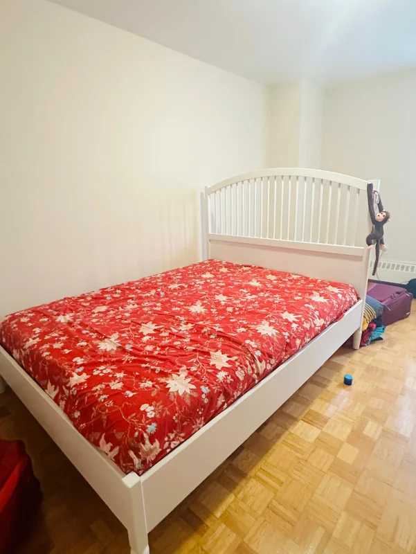 IKEA Queen Size Bed Frame with bed, bed cover image indicator(3)