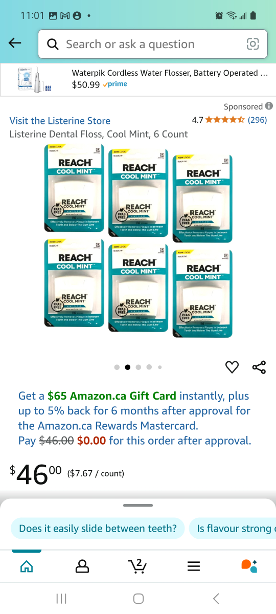 Reach Cool Mint Dental Floss 55 Yards - 6 Count - photo 2