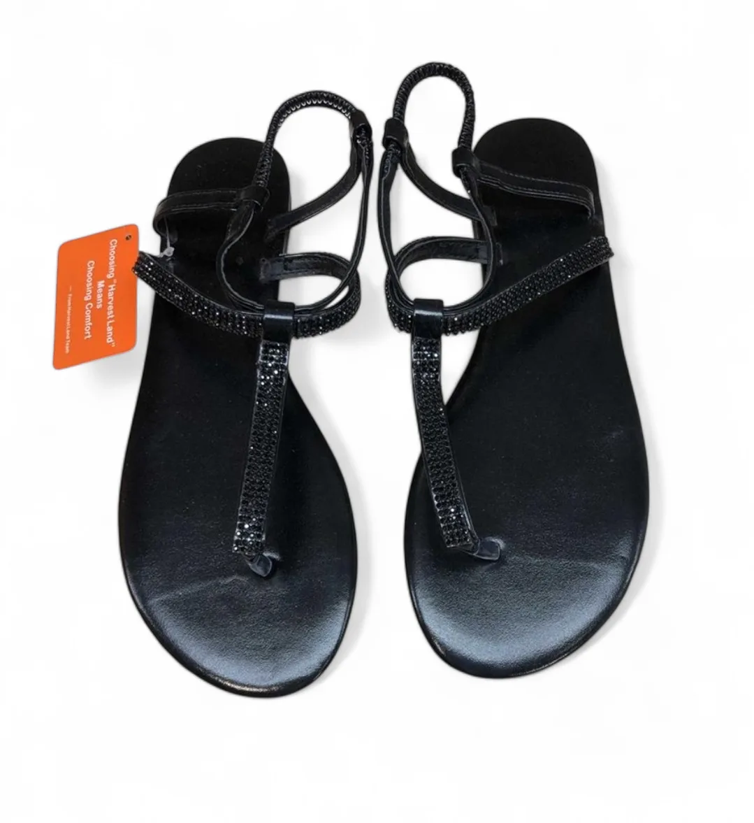 Harvest Land Women's Sparkly Gladiator T-Strap Sandals image indicator(6)