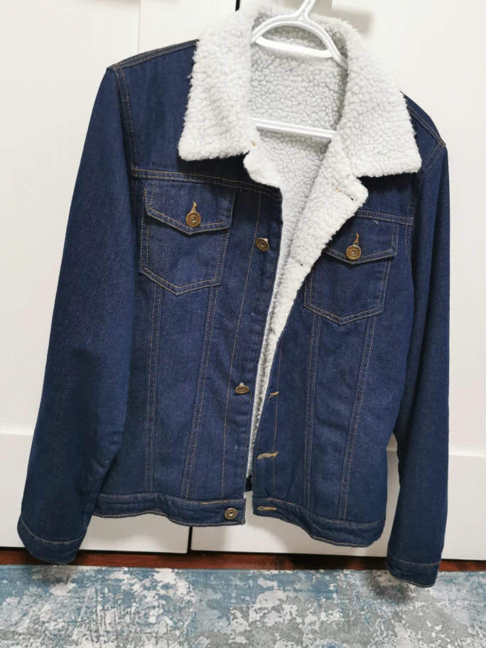 Blue Denim Jacket with Sherpa Lining