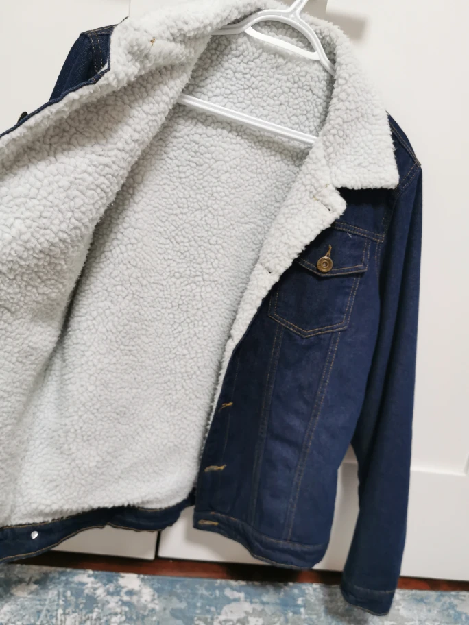 Blue Denim Jacket with Sherpa Lining - photo 2
