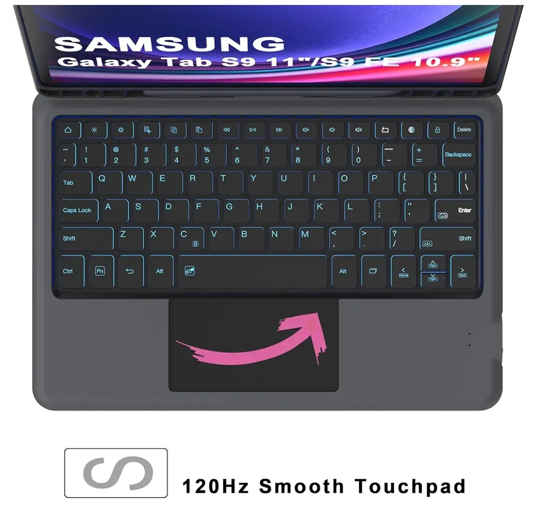 Samsung Galaxy Tab S9 FE 10.9"/S9 11" Keyboard Case image indicator(2)