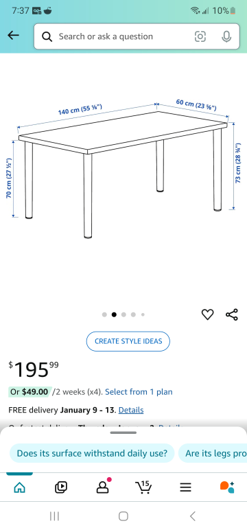 White IKEA Table, Large 29'x59'