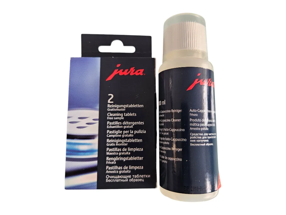 Jura Milk Container, Milk Frother & cleaning tabs & solution image indicator(4)