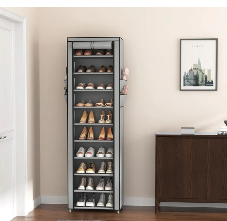10 Tier Fabric Shoe Rack Organizer - photo 5