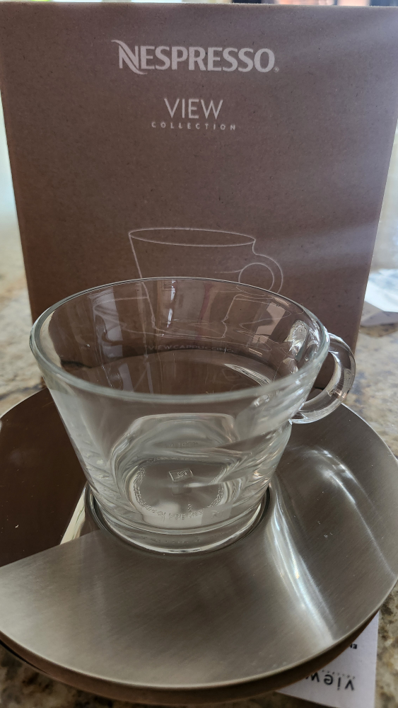 Nespresso View Collection Glass Mug and Saucer