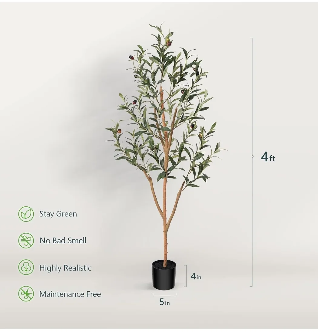 4 ft Artificial Olive Tree image indicator(2)