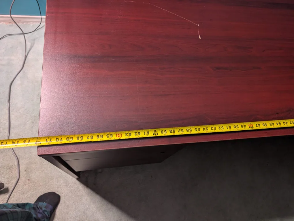 Large Brown Desk with 4Drawers image indicator(6)