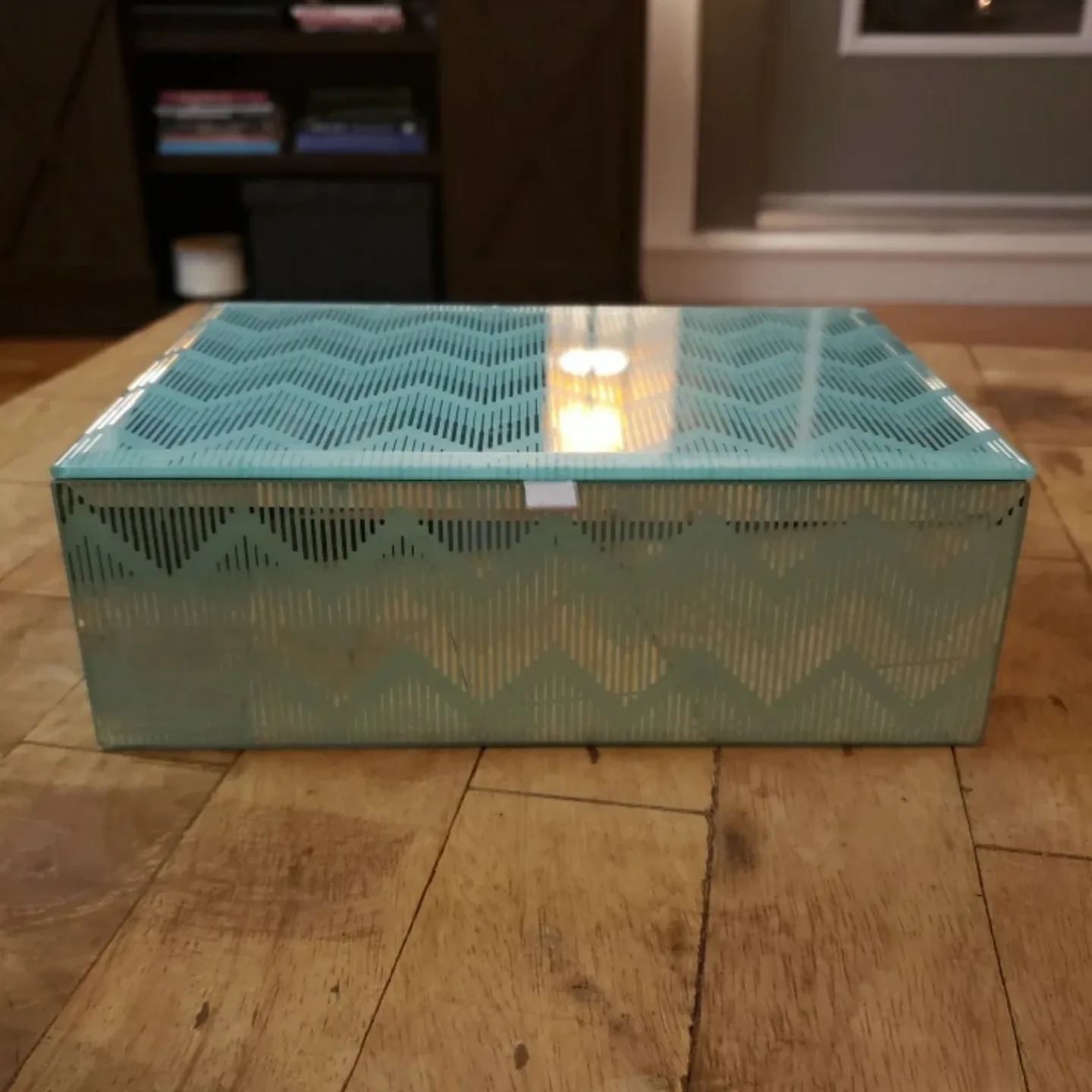 Mirrored Teal Storage Box image indicator(3)