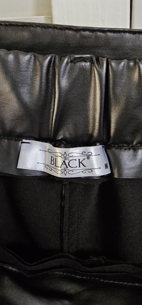 Black Faux Leather Shorts with Belt - photo 2
