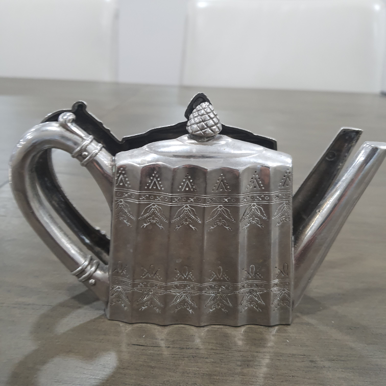 Vintage Silver Teapot Napkin Holder - photo 2