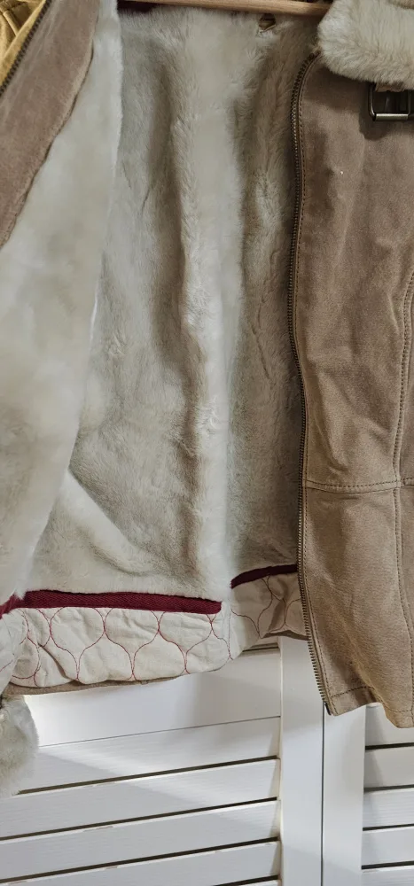 Beige Wilson's Leather Suede Jacket image indicator(3)