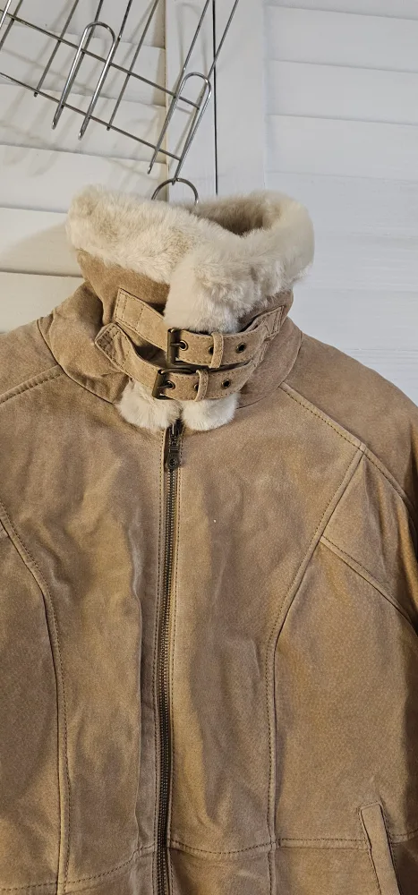 Beige Wilson's Leather Suede Jacket image indicator(7)
