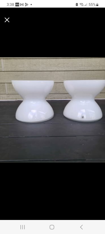 IKEA Vase XL Diabolo Anne Vintage opaline white 2