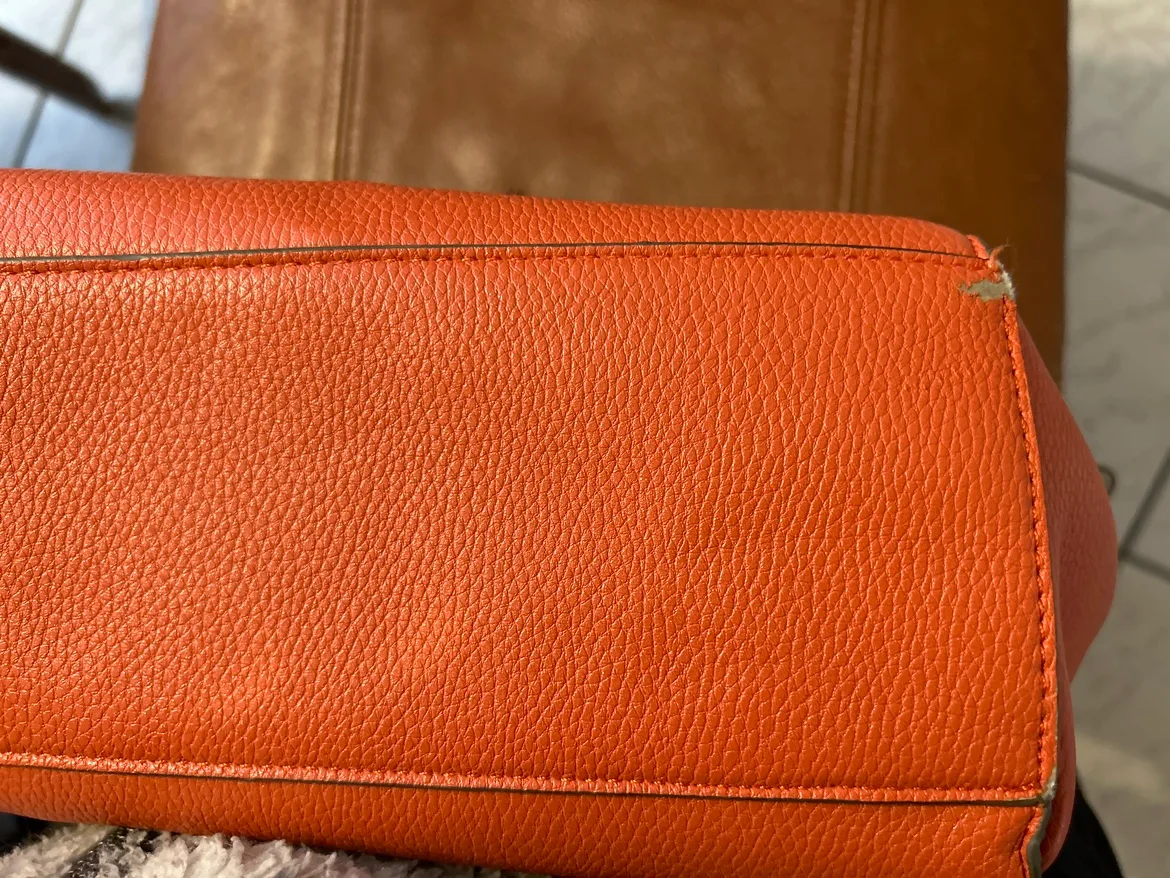Orange satchel handbag by Indigo image indicator(2)