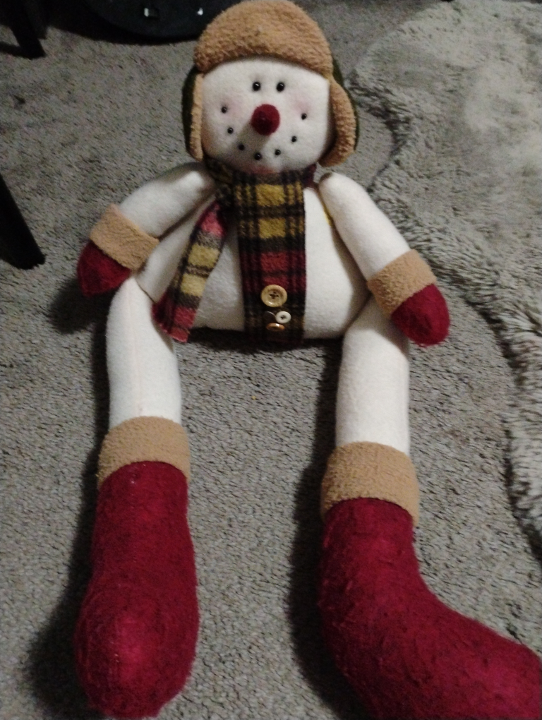 Plush Snowman with Long Legs