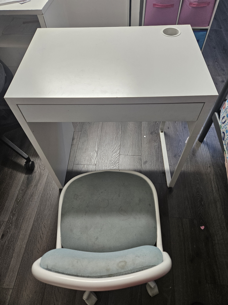 Ikea White Desk with Drawer for kids