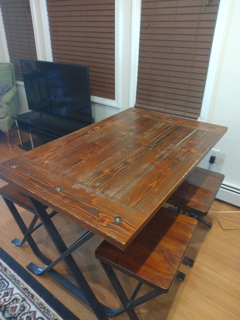 Wooden Table and 4 Chairs Set - photo 5