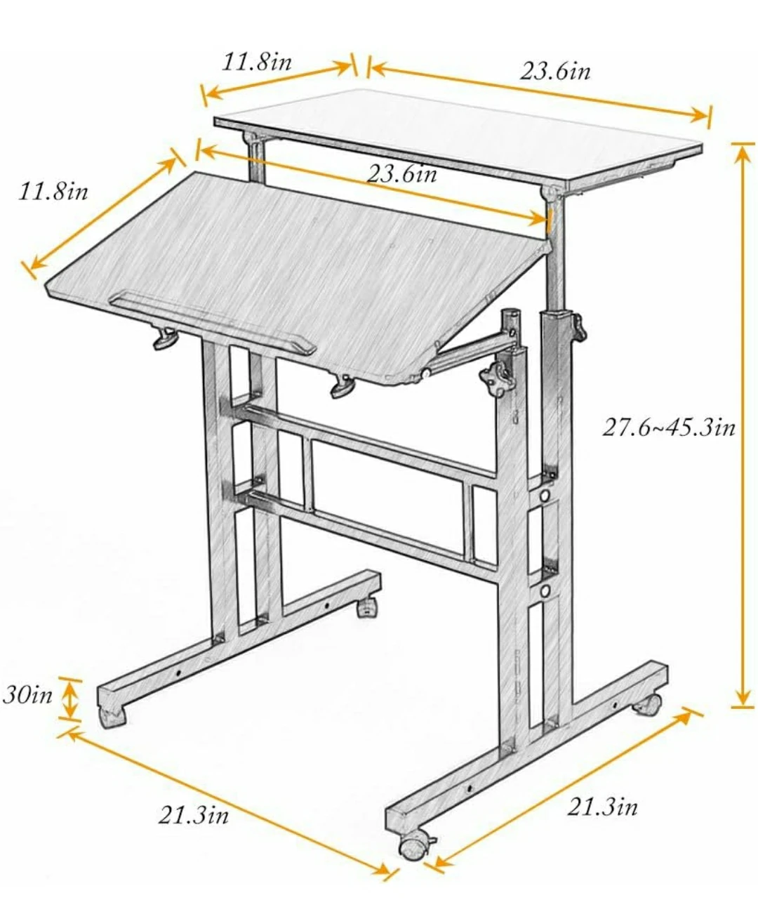 Mobile sit-stand small desk - photo 5
