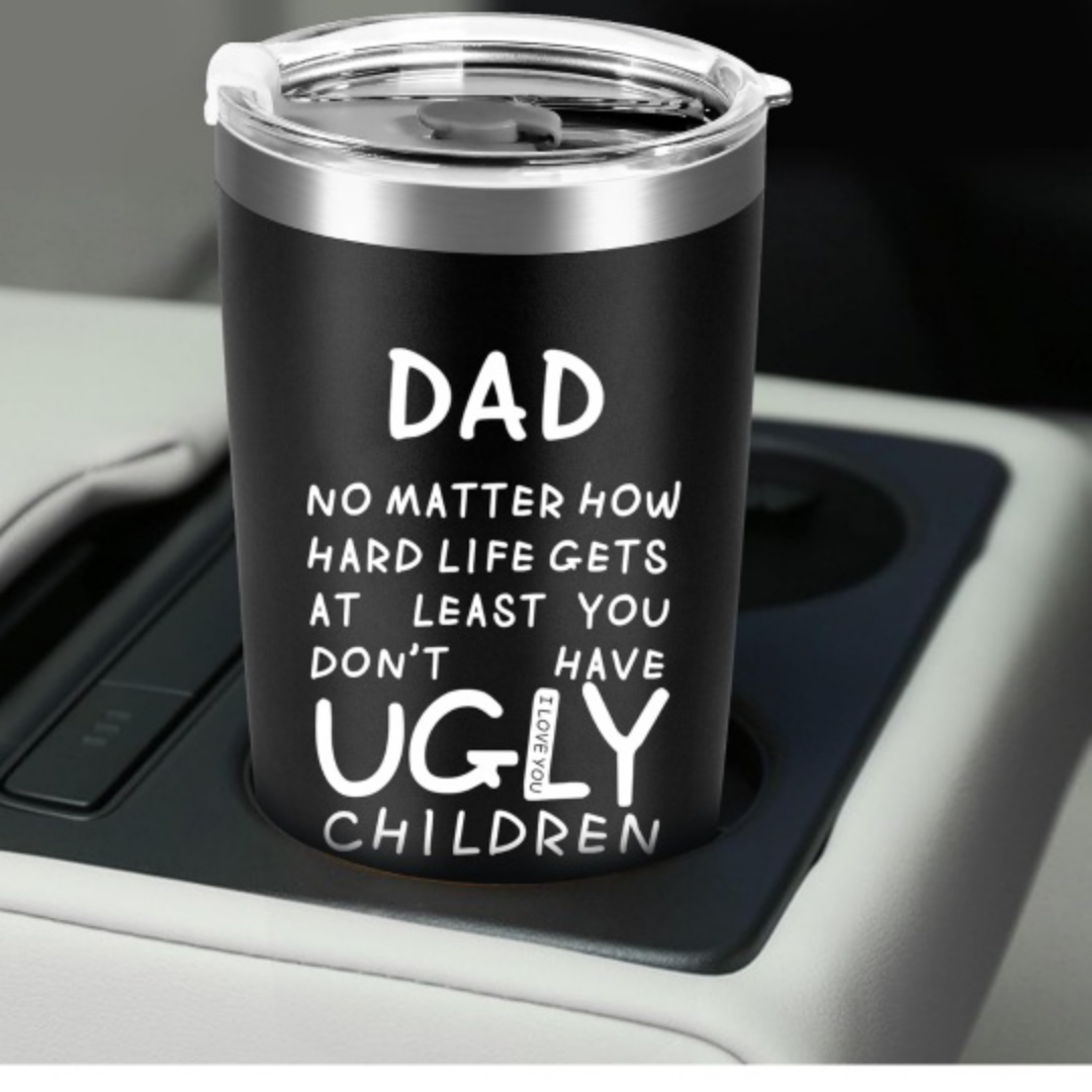 Stainless Steel Tumbler with Funny Dad Quote - photo 3