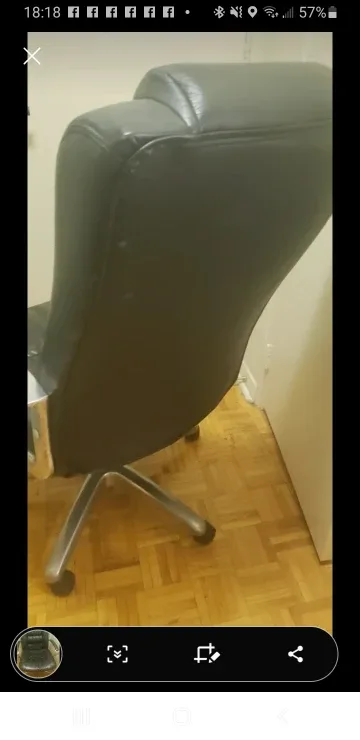 Black Leather Office Chair image indicator(3)