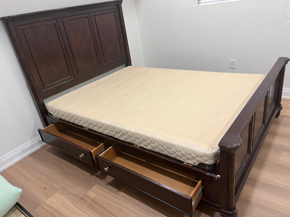 Queen Size Bed Frame with Storage