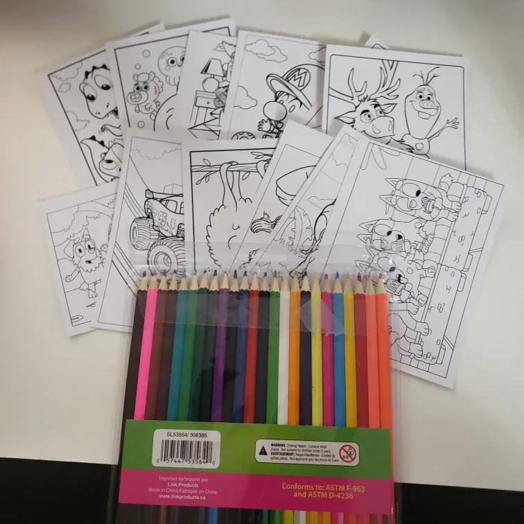 Colouring Cards (Homemade)and pencil crayons thumbnail