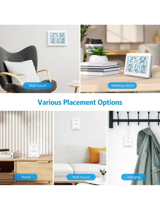 Wireless Thermo-hygrometer with 3 Channels image indicator(7)