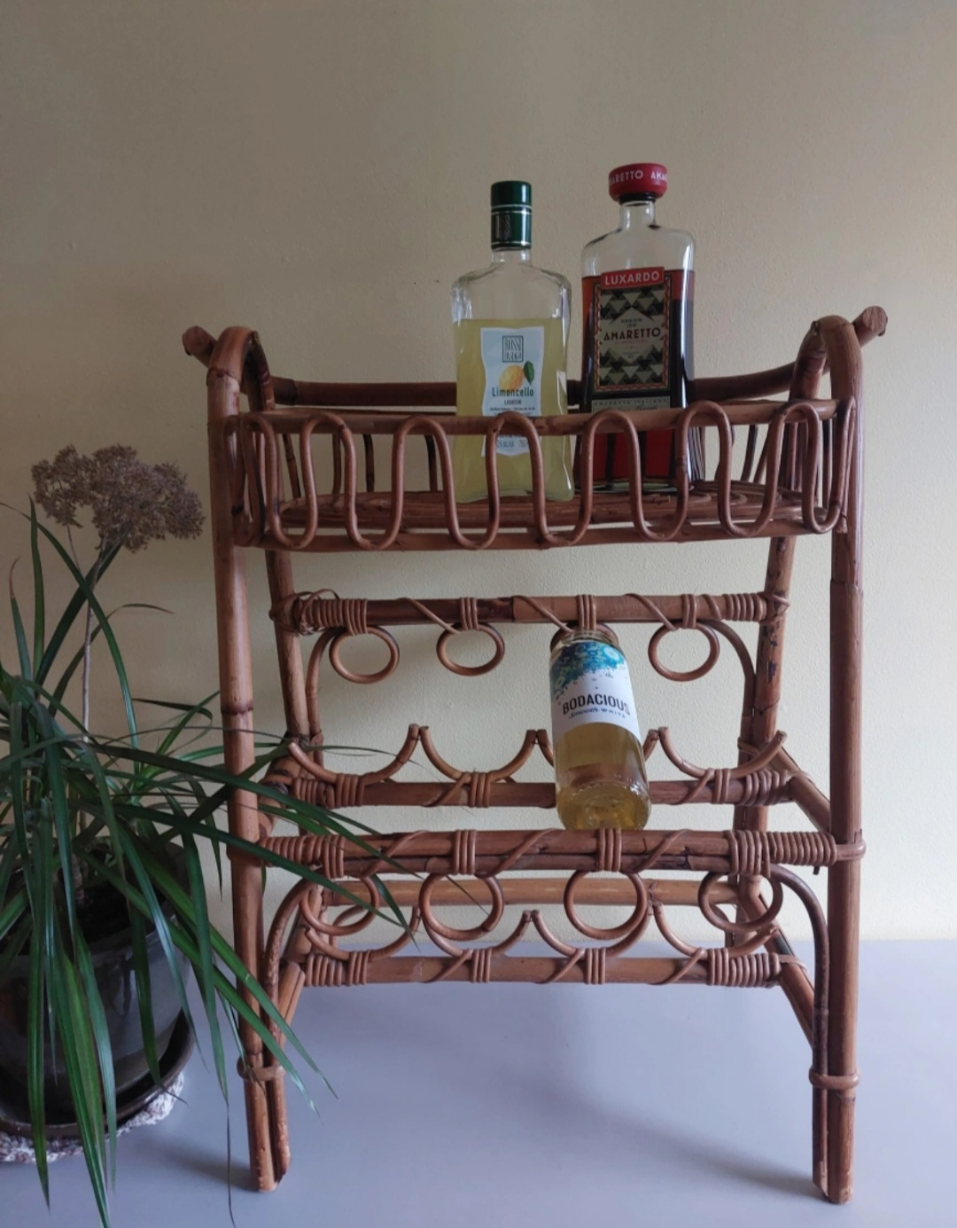 Vintage Bamboo Bar Stand