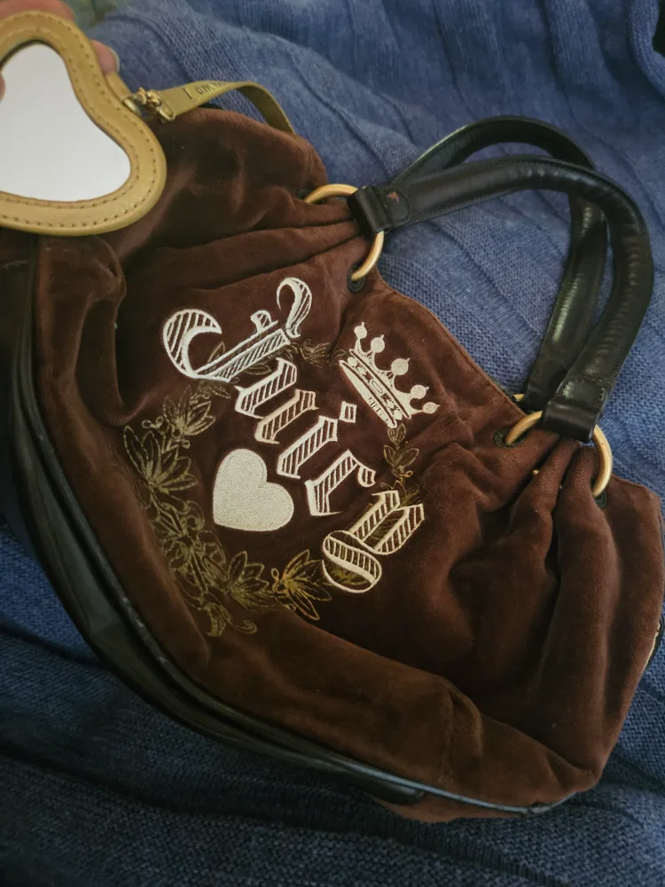 Juicy Couture Brown Velvet Handba Y2K image indicator(2)
