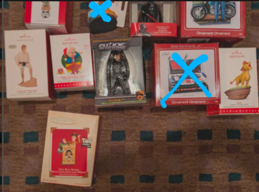 assorted Hallmark Ornaments Carlton carda image indicator(7)