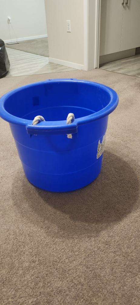FREE Large Blue Plastic Tub with Rope Handles - photo 2