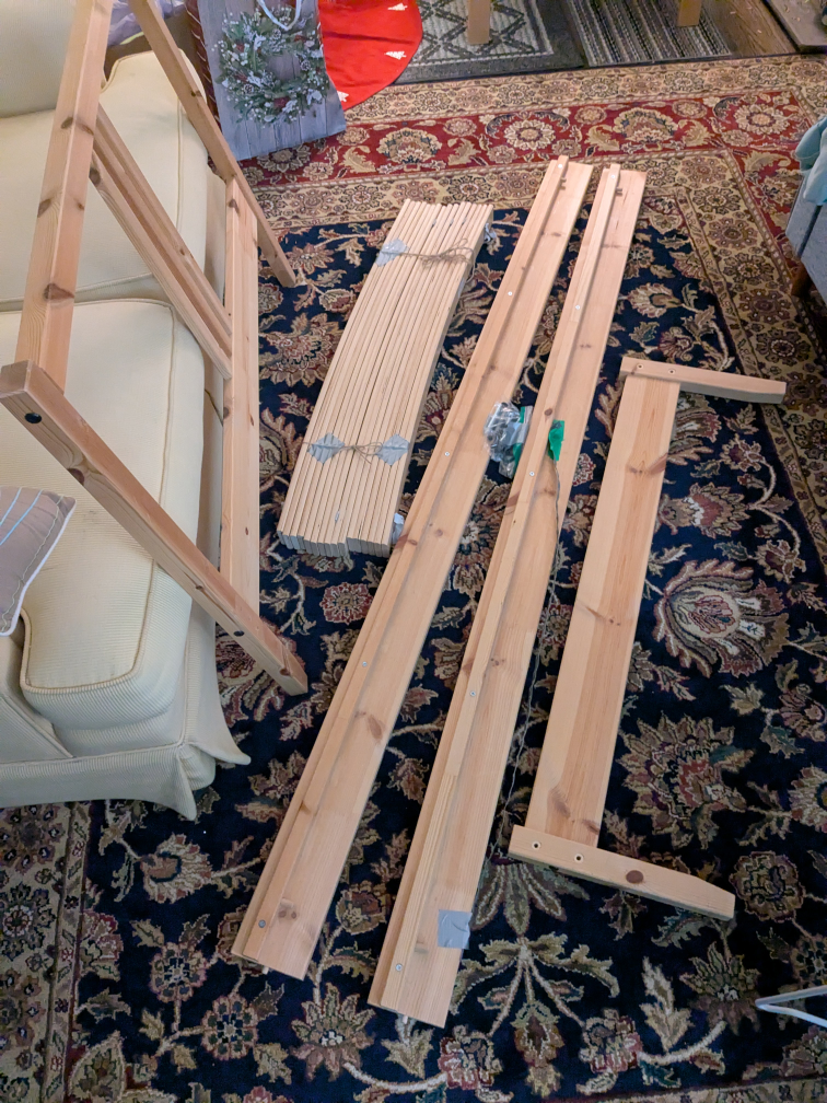 IKEA Fjellse Twin Bed Frame with mattress #freecycle - photo 2