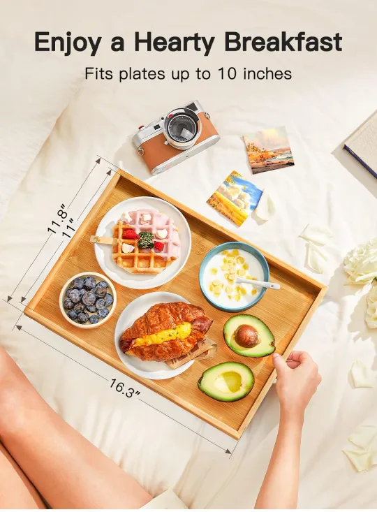 Bamboo Serving Tray Table image indicator(9)