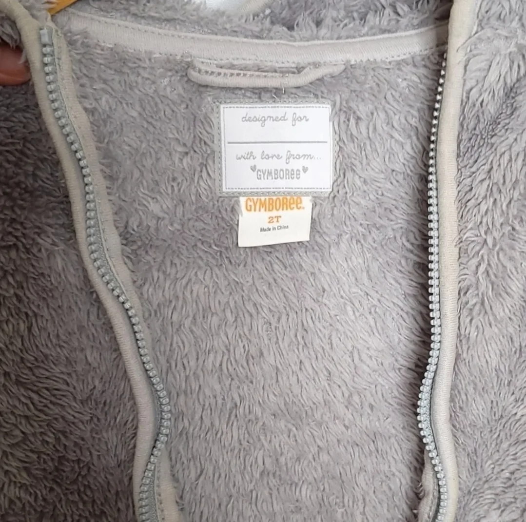 Gymboree Grey Owl Fleece Jacket size 2T image indicator(5)
