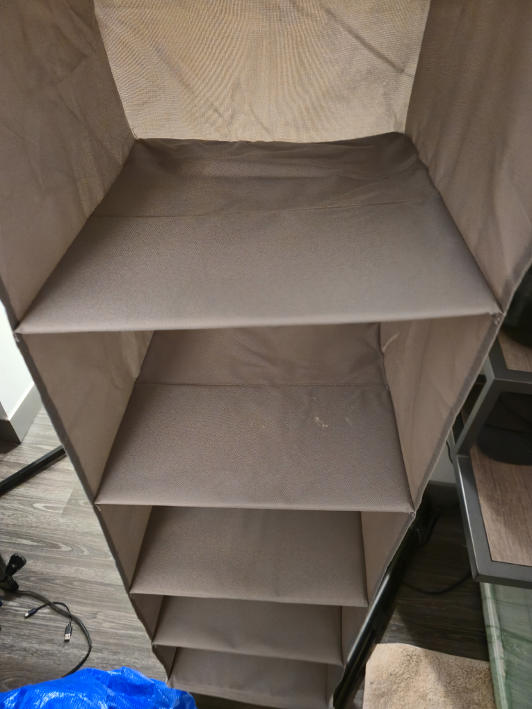 Grey Fabric Hanging Shelf Organizer - photo 3