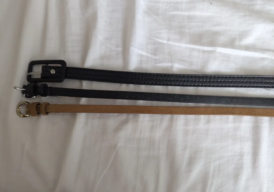 3 Belts - Black and Tan #freecycle thumbnail