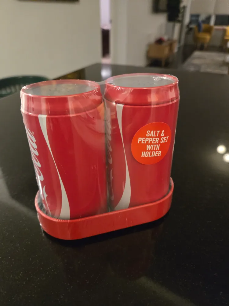 Coca-Cola Salt and Pepper Set with Holder #freecycle thumbnail