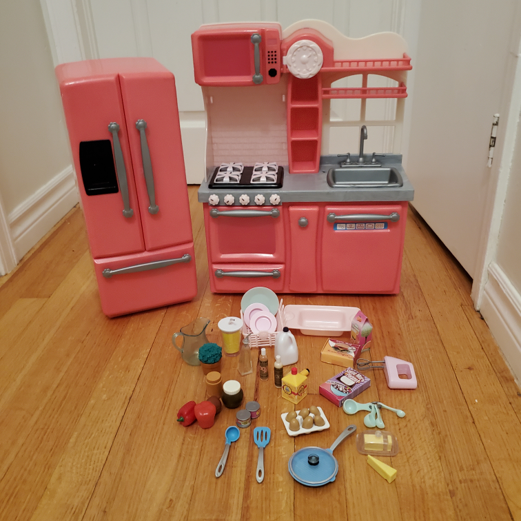 18" Our Generation Kitchen Set including Accessories